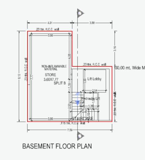  vedant royal bungalows Floor Plan Basement Floor Plan