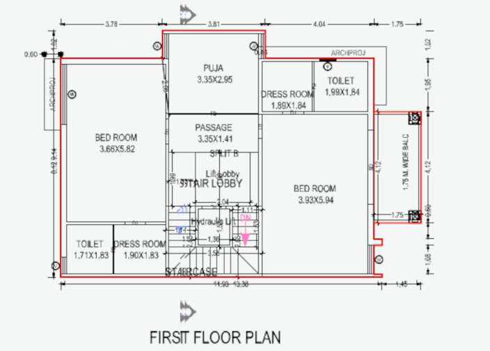  vedant royal bungalows Floor Plan First Floor Plan