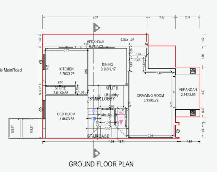  vedant royal bungalows Floor Plan Ground Floor Plan