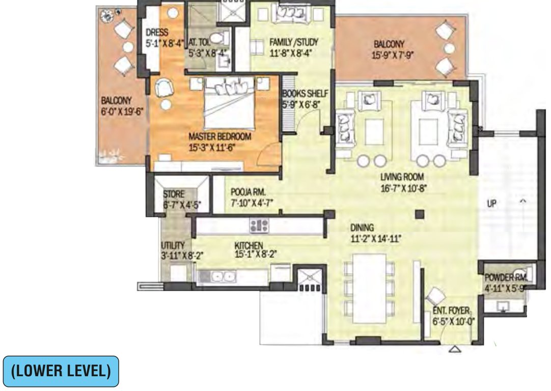  water lily phase 5 Floor Plan Lower Level Penthouse Plan