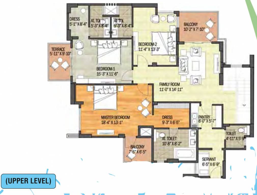  water lily phase 5 Floor Plan Upper Level Penthouse Plan