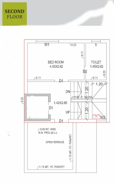 pratham villa Floor Plan Second Floor Plan