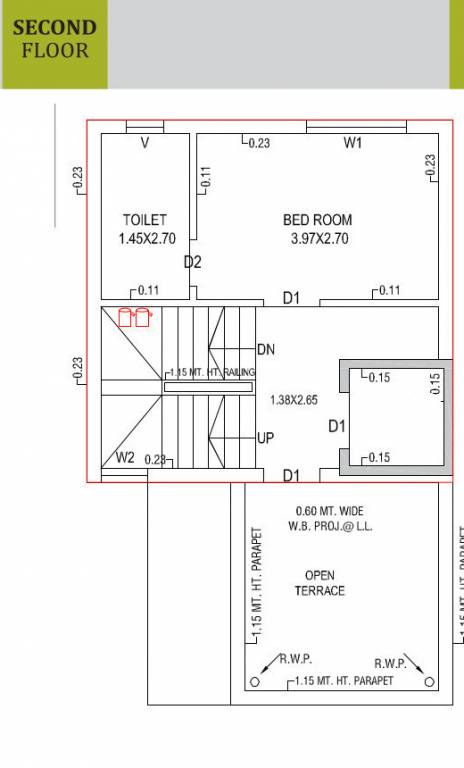  pratham villa Floor Plan Second Floor Plan