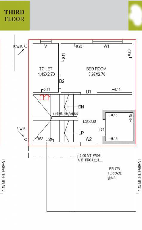  pratham villa Floor Plan Third Floor Plan