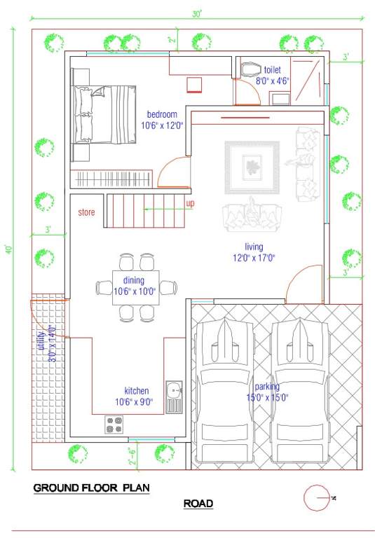  eco city Floor Plan Ground Floor Plan