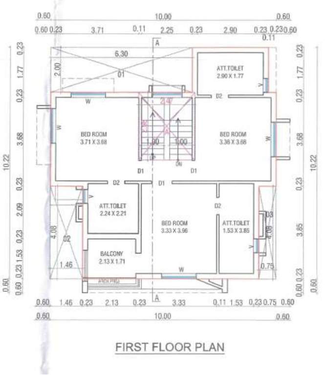  vrundavan greens Floor Plan First Floor Plan