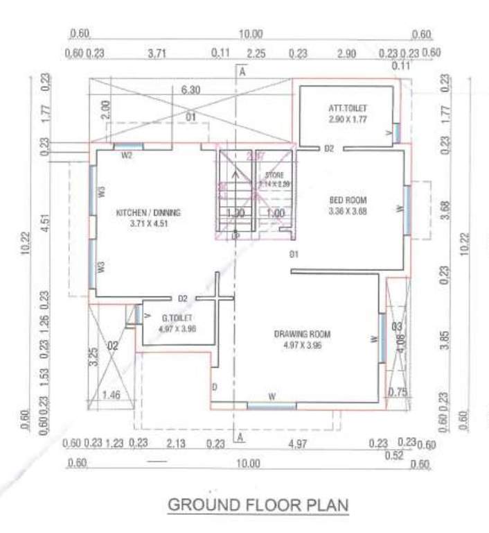  vrundavan greens Floor Plan Ground Floor Plan