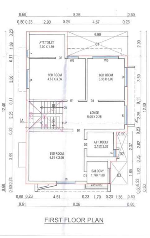  vrundavan greens Floor Plan First Floor Plan