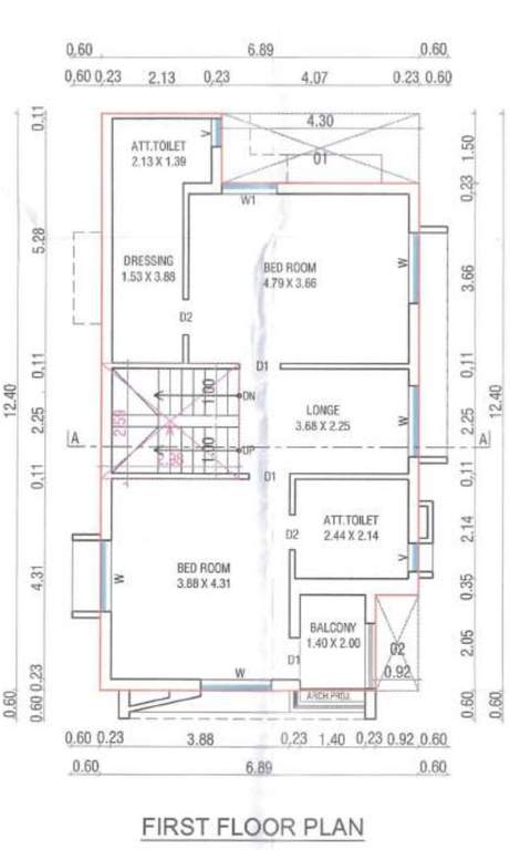  vrundavan greens Floor Plan First Floor Plan