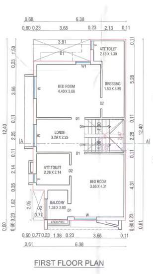  vrundavan greens Floor Plan First Floor Plan
