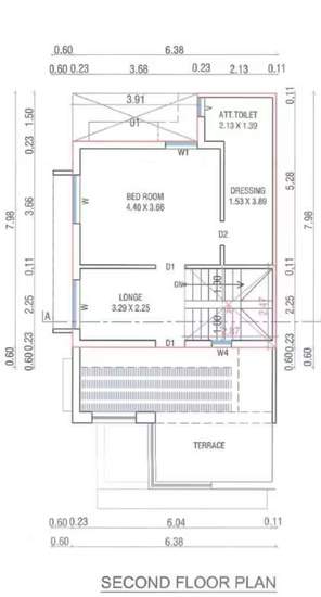  vrundavan greens Floor Plan Second Floor Plan