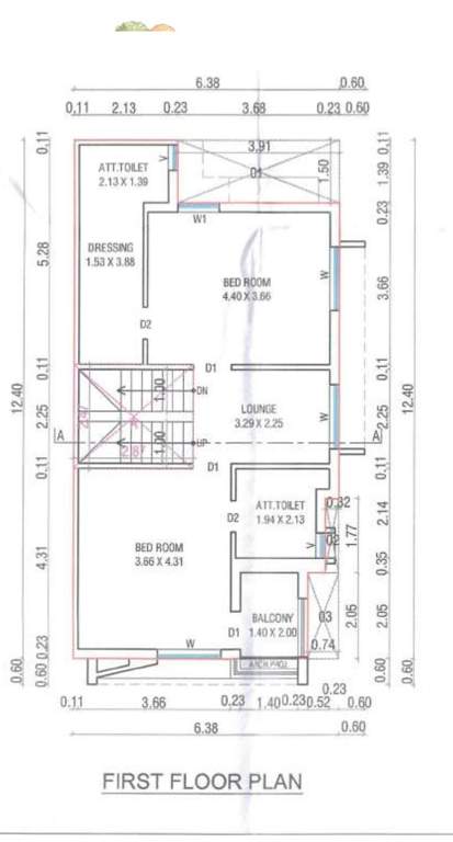  vrundavan greens Floor Plan First Floor Plan