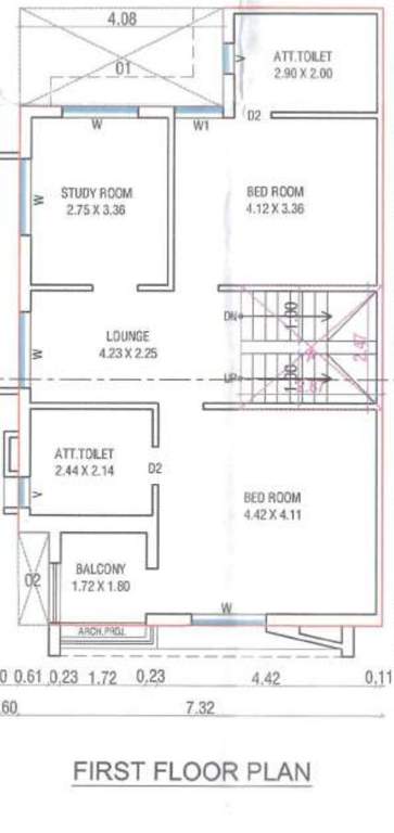  vrundavan greens Floor Plan First Floor Plan