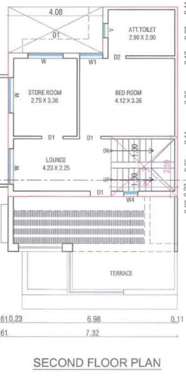  vrundavan greens Floor Plan Second Floor Plan
