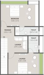  1seven Floor Plan Upper Level Duplex Plan
