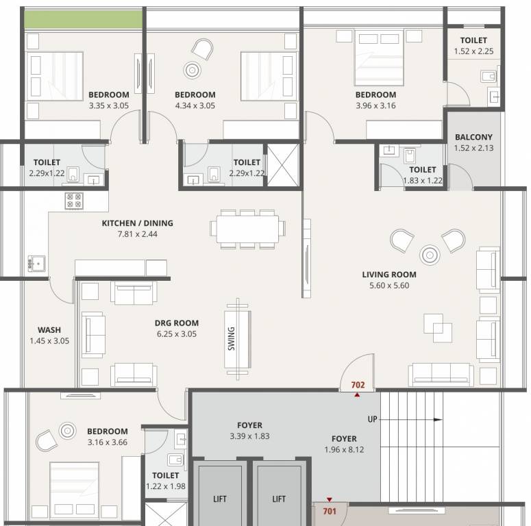  1seven Floor Plan Floor Plan