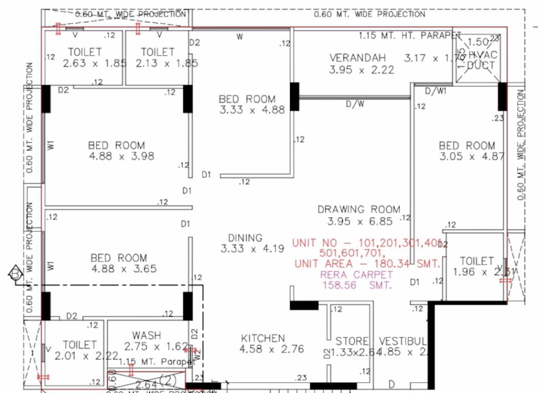 Floor Plan  saral paradise and sky luxuria Floor Plan Floor Plan