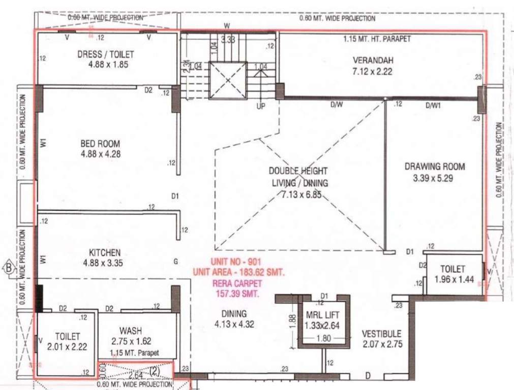  saral paradise and sky luxuria Floor Plan Lower Level Floor