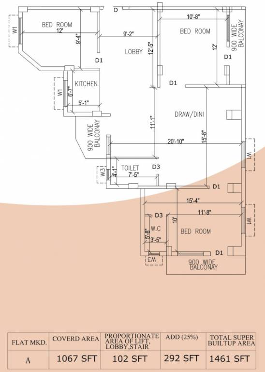  pinnacle residency Floor Plan Floor Plan