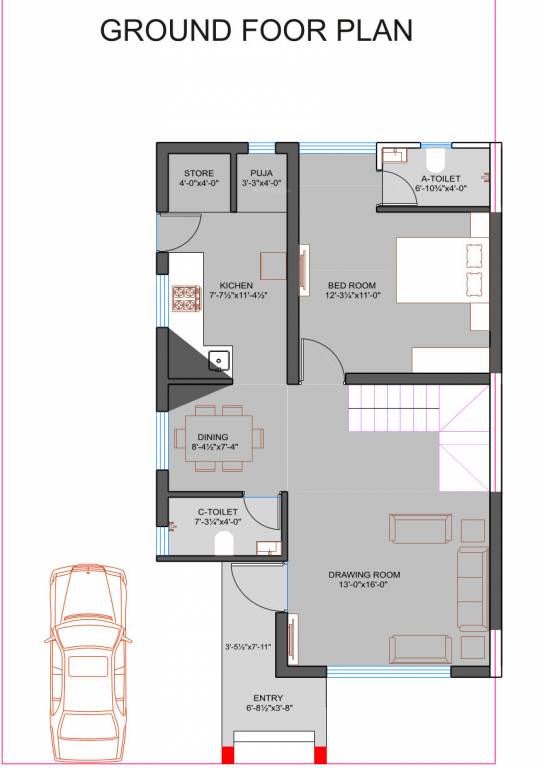  alaska skyview Floor Plan Ground Floor Plan