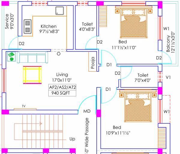  om-muruga-flats Floor Plan Floor Plan