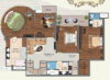 moderne Floor Plan Upper Level Duplex Plan