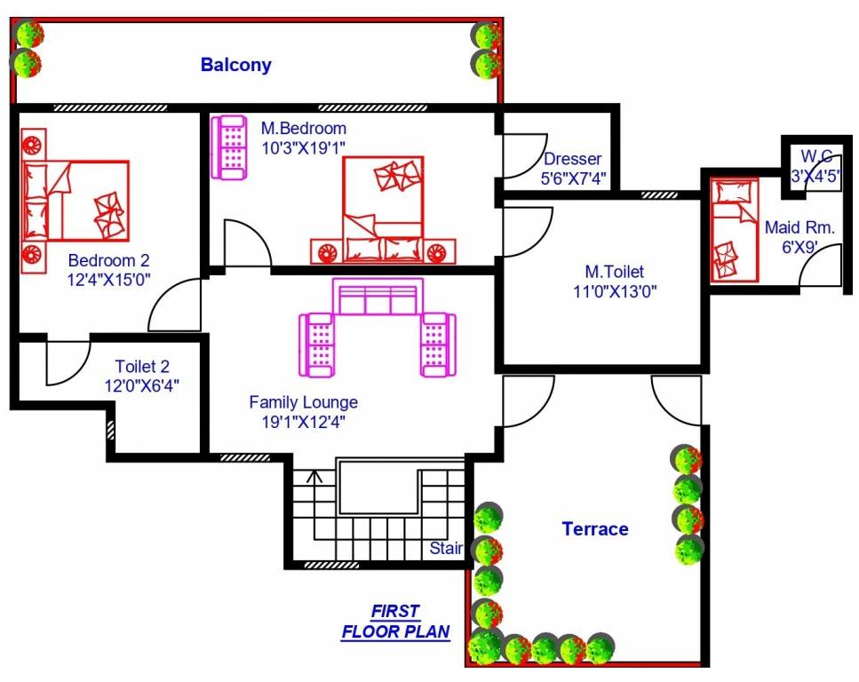 Upper Level Duplex Plan moderne Floor Plan Upper Level Duplex Plan