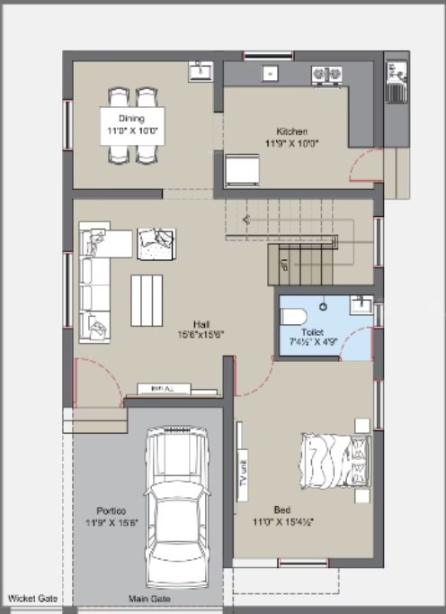  macie villas Floor Plan Ground Floor Plan