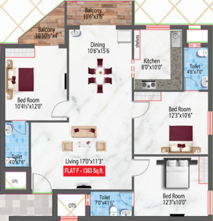  homes the breeze way Floor Plan Floor Plan