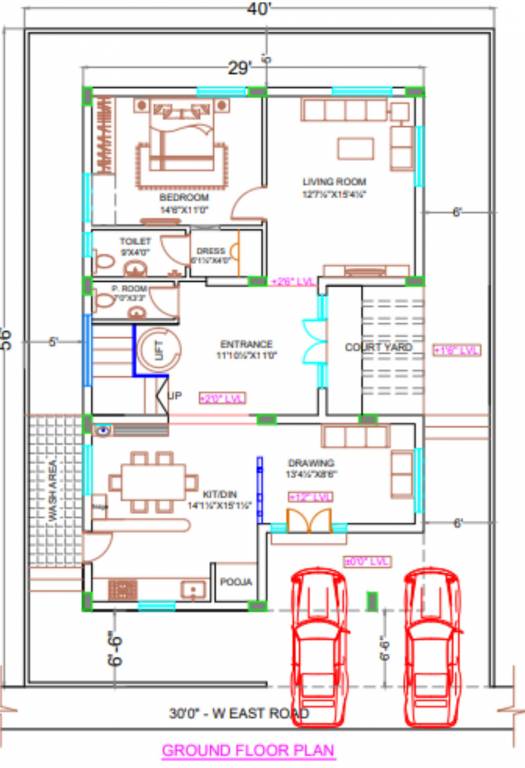  iqon west Floor Plan Ground Floor Plan
