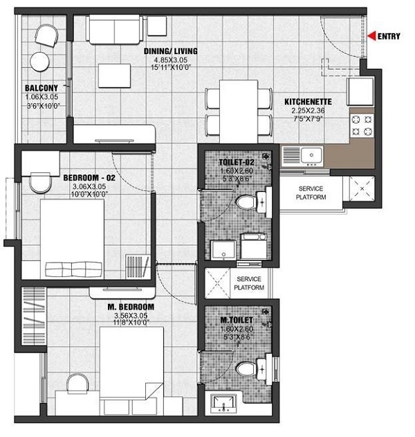 Floor Plan  ivory phase 1 at brigade orchards Floor Plan Floor Plan