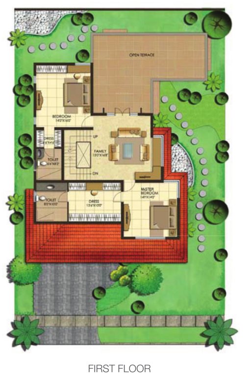 palm retreat villas Floor Plan First Floor Plan