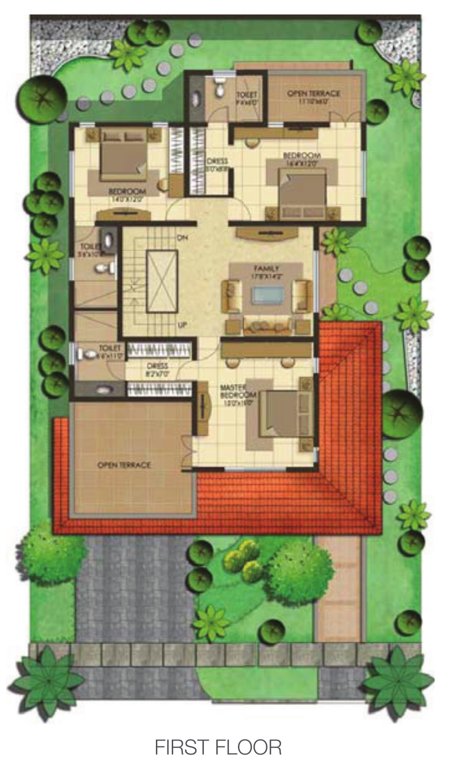 palm retreat villas Floor Plan First Floor Plan