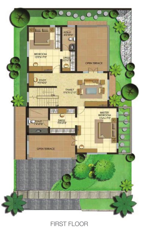 palm retreat villas Floor Plan First Floor Plan