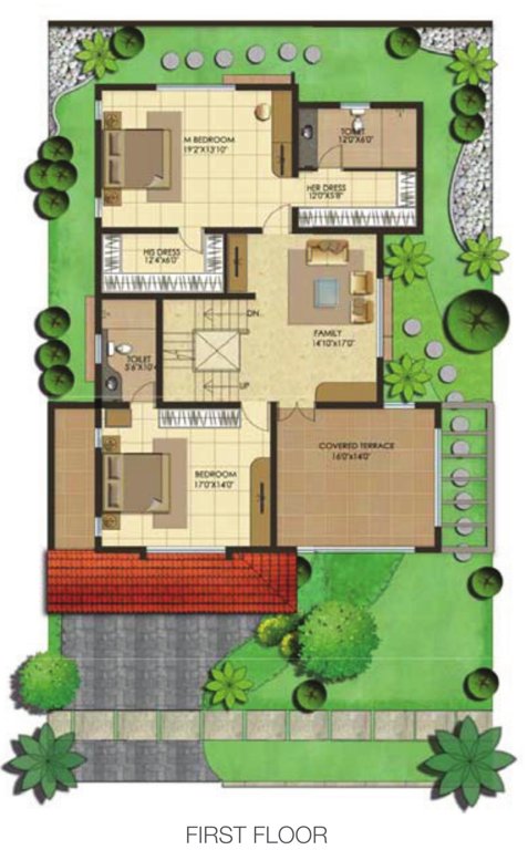 palm retreat villas Floor Plan First Floor Plan