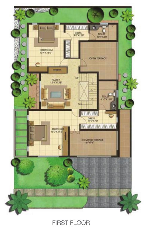 palm retreat villas Floor Plan First Floor Plan