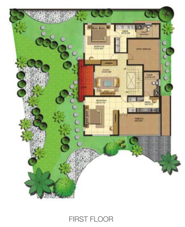 palm retreat villas Floor Plan First Floor Plan