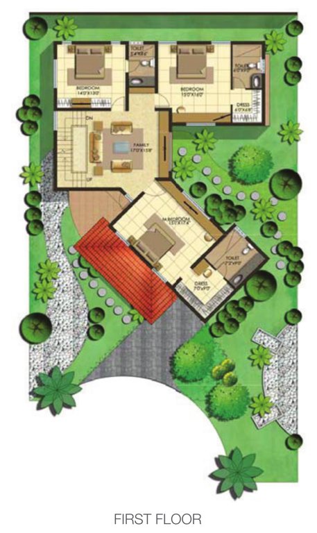 palm retreat villas Floor Plan First Floor Plan