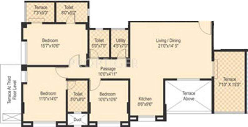 Sanskruti Basant Bahaar (3BHK+3T (1,545 sq ft) 1545 sq ft)