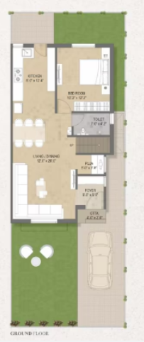  shree hari bungalows Floor Plan Ground Floor Plan