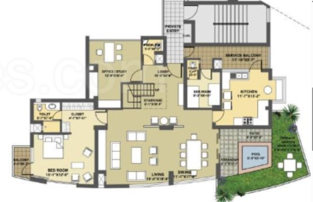 Upper Level Duplex Plan park presidia Floor Plan Upper Level Duplex Plan