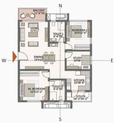  the-prestige-city-hyderabad-apartments Floor Plan Floor Plan