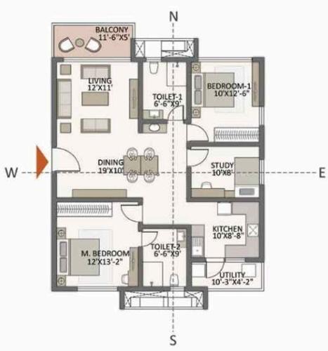  the-prestige-city-hyderabad-apartments Floor Plan Floor Plan