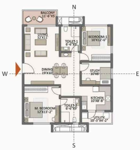 Floor Plan the prestige city hyderabad apartments Floor Plan Floor Plan