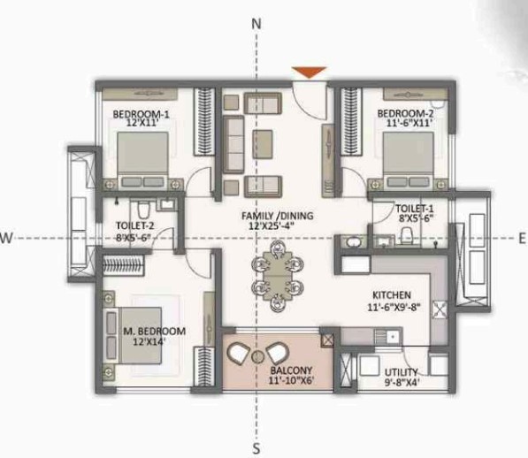 Floor Plan the prestige city hyderabad apartments Floor Plan Floor Plan