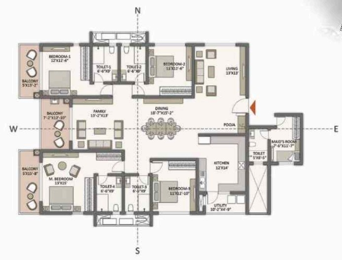 Floor Plan the prestige city hyderabad apartments Floor Plan Floor Plan