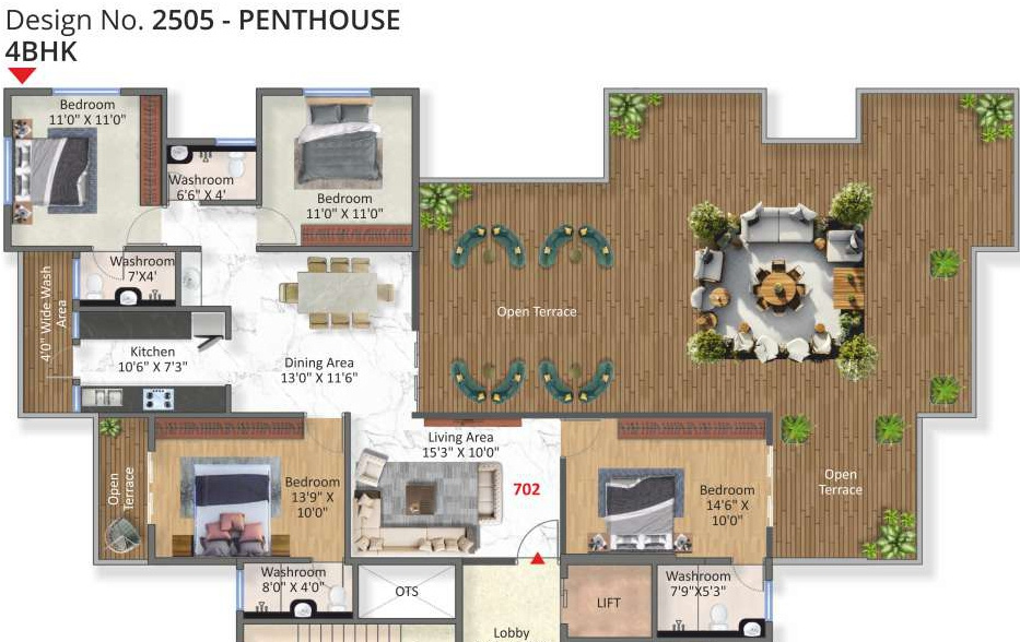 Penthouse Floor Plan arhum tulsi Floor Plan Penthouse Floor Plan