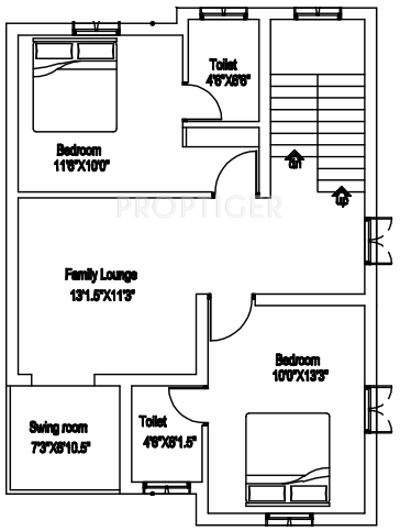 Pappas Green Valley (3BHK+3T (1,630 sq ft) 1630 sq ft)