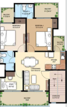  flamingo floors Floor Plan Upper Level Duplex Plan