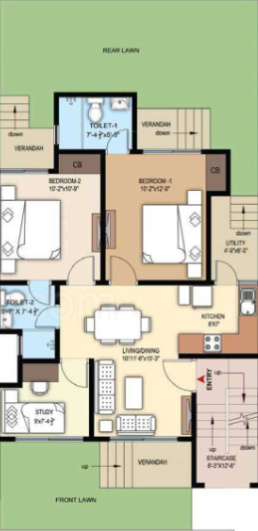  flamingo floors Floor Plan Lower Level Duplex Plan